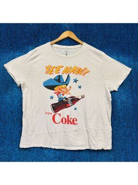 Coca-Cola Cowboy Yee Haw Star Bottle Rodeo Enjoy Coke Tee XL